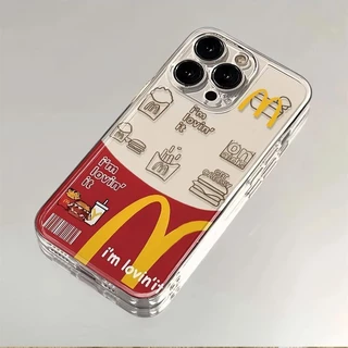 [Alta Qualidade] McDonald's M iPhone 15 14 13 12 11 X 8 7 6 4 S pro max mais capa XR XS xsmax 
