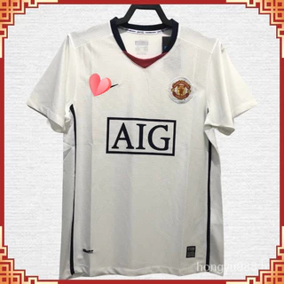 Camisa de Futebol 08/09 Manchester U 2008 retrô ML Away Clássico Camisa de time 【Frete grátis】