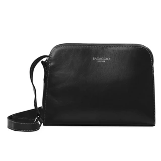 Bolsa Feminina Transversal Média Premium Couro Soft Preta