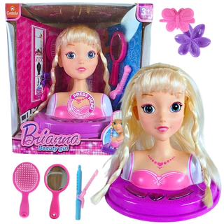 Boneca Busto Brianna Pentear Cabelo Salão C/ Luz e Som - Castela