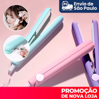 17cm Cerâmica Bivolt Mini Prancha Compacta Portátil Mão Com Estojo-Afiador E Modelador