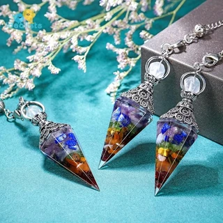 Idealistas Naturais 7 Chakra Cura Cristais Pêndulo Para Radiestesia Adivinhação Quartzo Pedra Pêndulos Antigo Reiki Ping em Oferta na Shopee