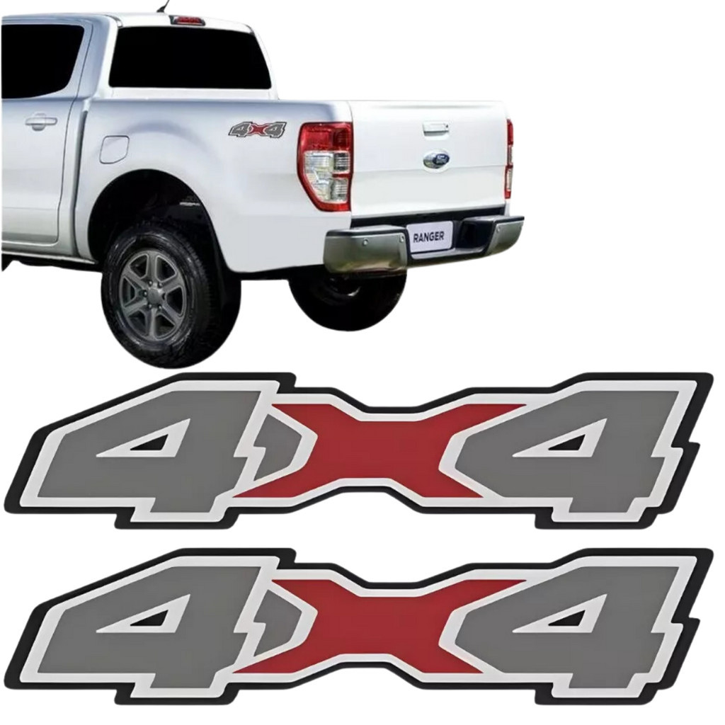 Kit Adesivo Lateral 4x4 Ford Ranger Carroceria 2020 2021 2022 | Shopee ...
