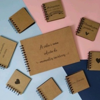 Álbum de Fotos Scrapbook Kraft - CAPA FLEXÍVEL - 30 Folhas 120g P2