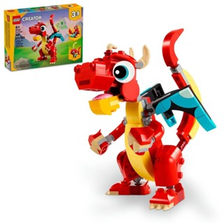 LEGO® Creator Dragão Vermelho; Conjunto de Brinquedo de Animal 3em1 31145