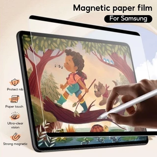 Película Magnética Para Samsung Galaxy Tab A9 Plus 11 Polegadas 2023 S9 FE 10,9 S9 + S8 S7FE 12,4 Protetor De Tela A8 10,5 A7 s6 lite 10,4 PET Filme De Papel