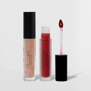 Kit Batom Líquido Vermelho + Brilho Labial Océane Edition (2 Produtos)