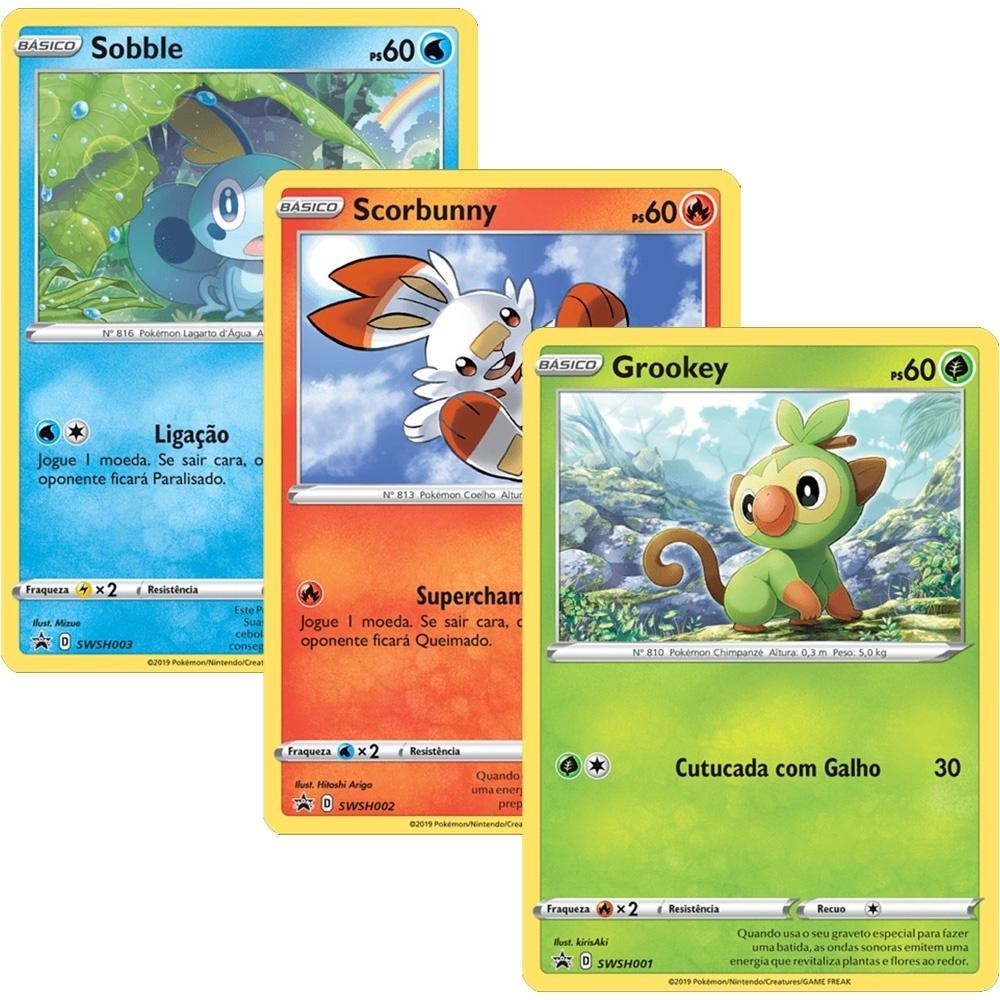 Cartas Pokémon Jumbo Iniciais de Galar Promo Original Copag | Shopee Brasil