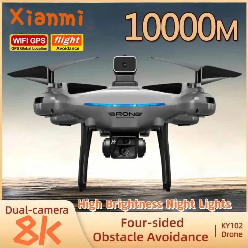 Para Xiaomi KY102 Drone Econômico De Custo 8k Fotografia Aérea Profesional De Dupla Câmera 360 Evitar Obstáculos Quadcopter RC De Fluxo Óptico