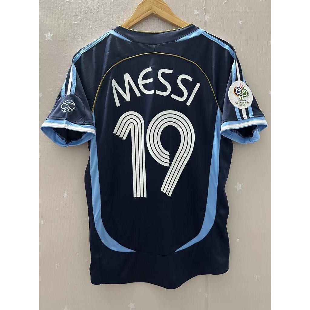 2006 Argentina MESSI RIQUELME Camiseta Personalizada Casa Futebol Jersey Alta Qualidade