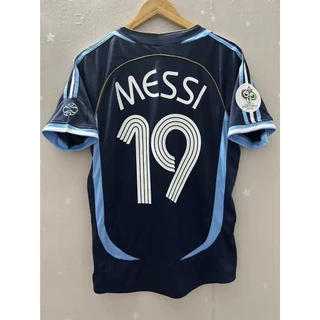 2006 Argentina MESSI RIQUELME Camiseta Personalizada Casa Futebol Jersey Alta Qualidade