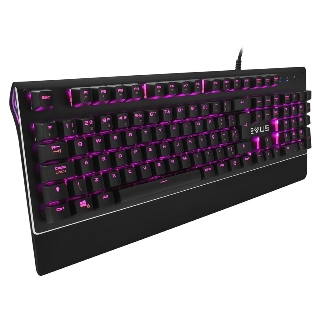 Teclado Mecânico Gamer Full Size Led RGB Customizáveis Anti-ghosting Switche Evus TC-08