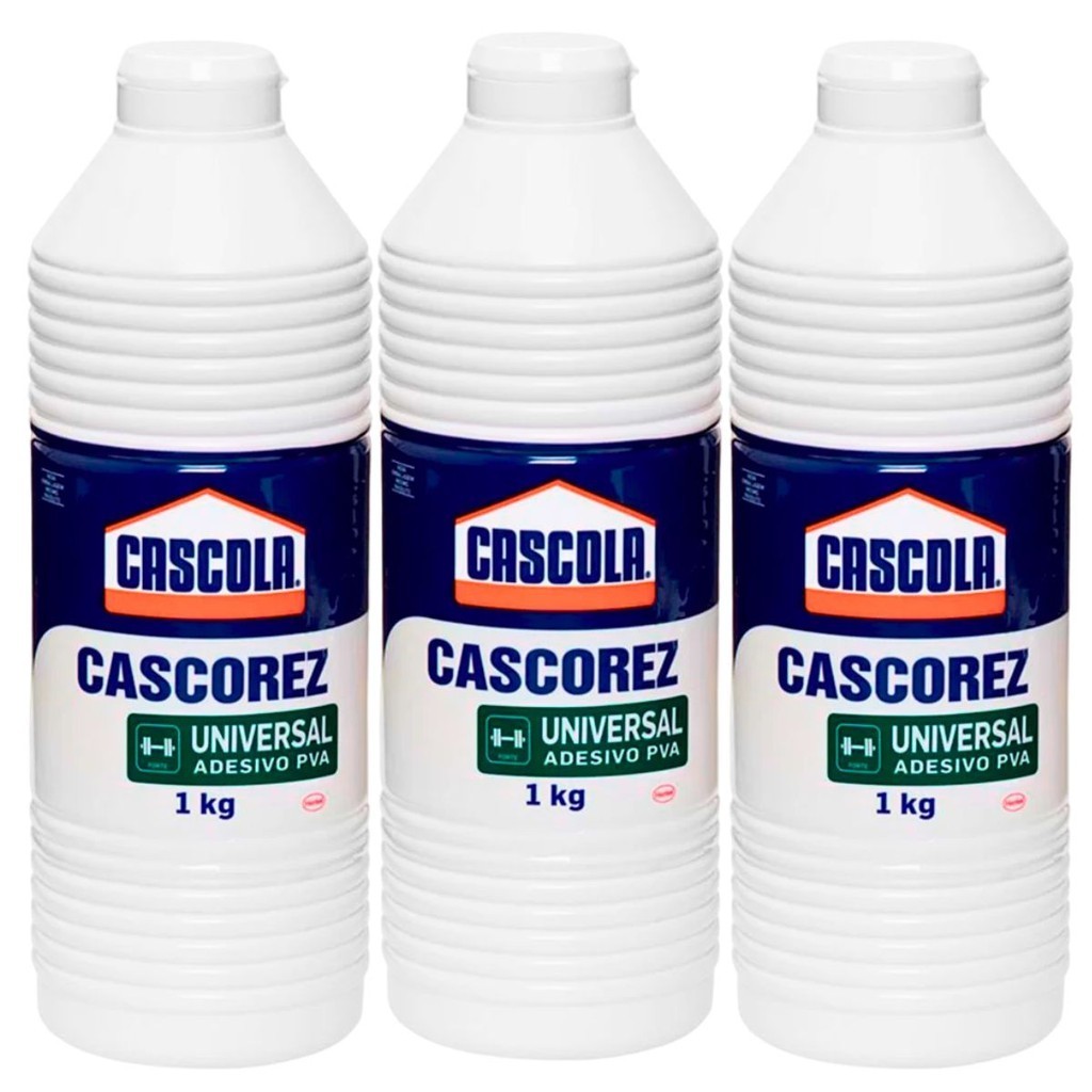 3 Cola Branca Cascorez Universal Adesivo Pva Cascola 1kg | Shopee Brasil