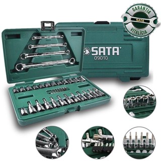 Jogo de soquetes e chaves E-Torx com 35 peças - ST09010SJ - Sata