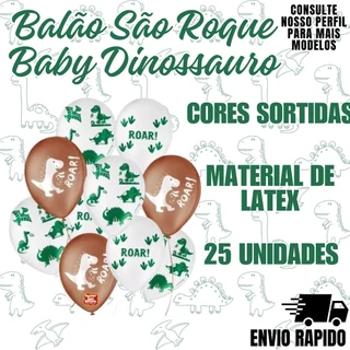 Balao Sao Roque N9 Baby Dinossauro Sortido Decoraçao Evento Festa Aniversario