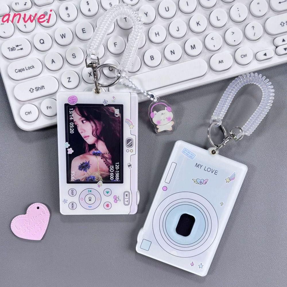 Capa Para Cartão Fotográfico ANWEI , Protetora Todos Os Tipos De Porta-Cartões Fotográficos , Kawaii Y2k Mobile Shape PVC Photocard Protector School Stationery