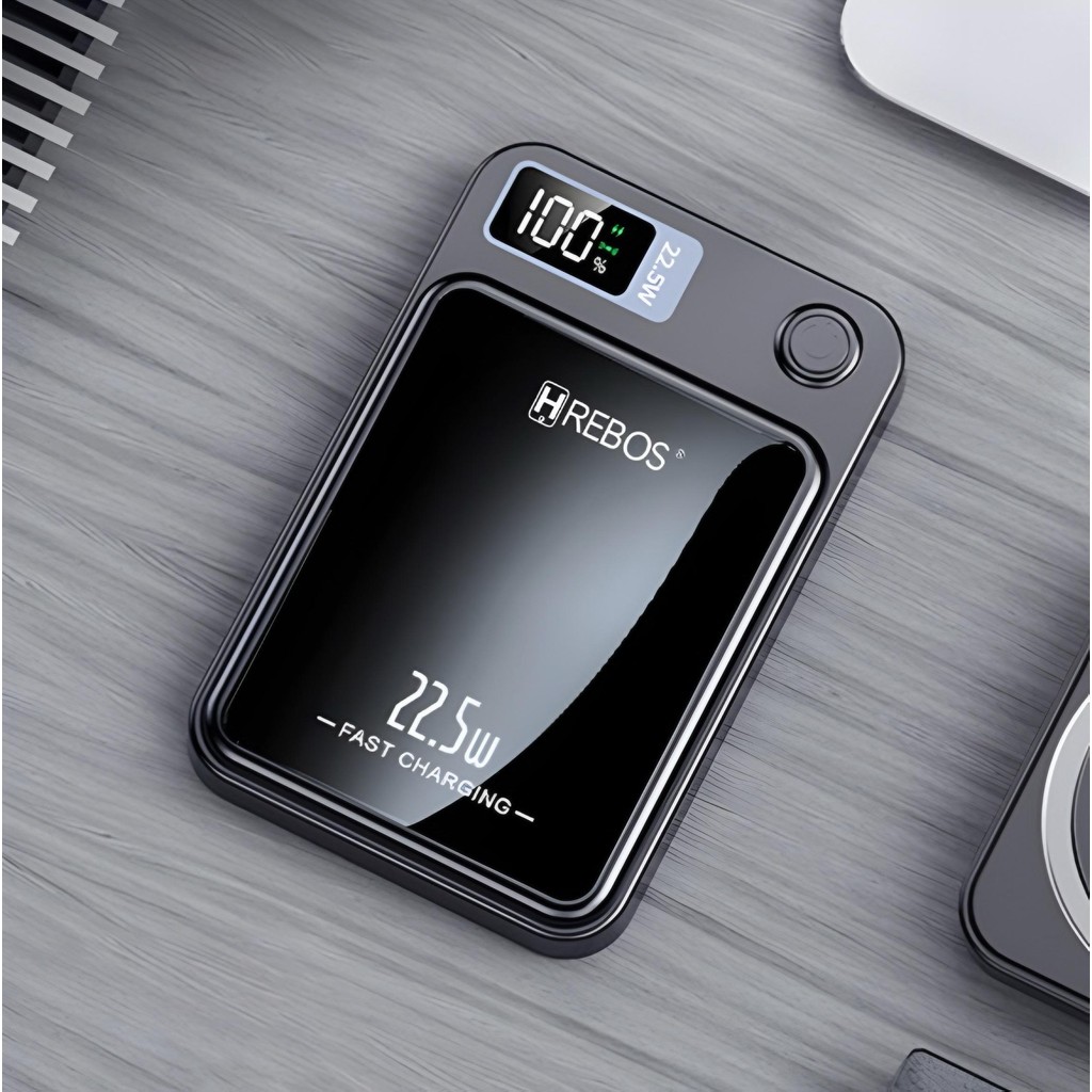 Carregador Portátil Power Bank Indução 10000mAh 22.5W Hrebos PB