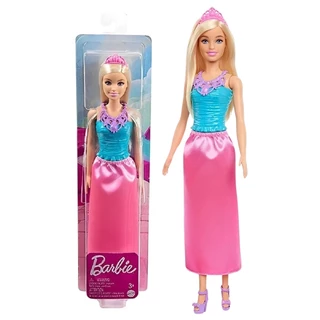 Barbie Princesa Camisa Azul Saia Rosa HGR00 - Mattel