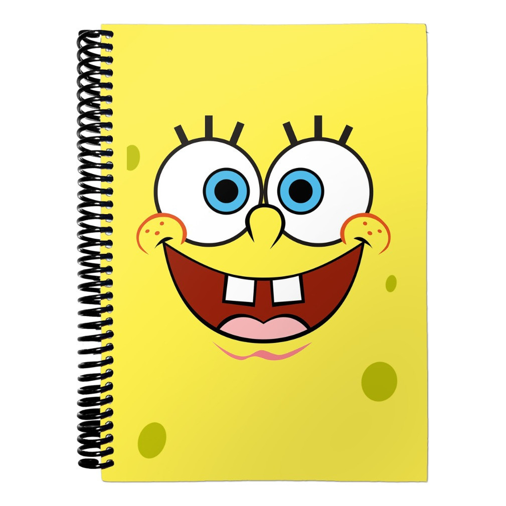 Caderno Simil Genda Matérias Bob Esponja 15 Matérias Escolar Universitário Capa Dura Desenho 4666