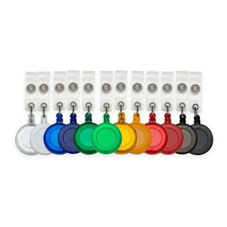 kit Com 12 Porta Crachá Retrátil Roller Clip- Anti Perda de Crachá- Kit Com Diversas unidades