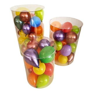 Trio De Cilindros Transparentes Desmontável Festa em Oferta na Shopee