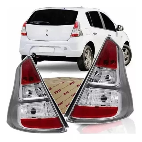 Lanterna Traseira Sandero Borda Cinza 2012 2013 2014 Tyc