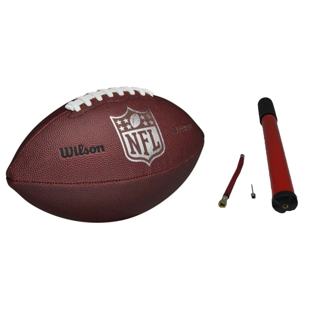 Bola de Futebol Americano NFL Stride Wilson + Bomba de Ar C/Agulha