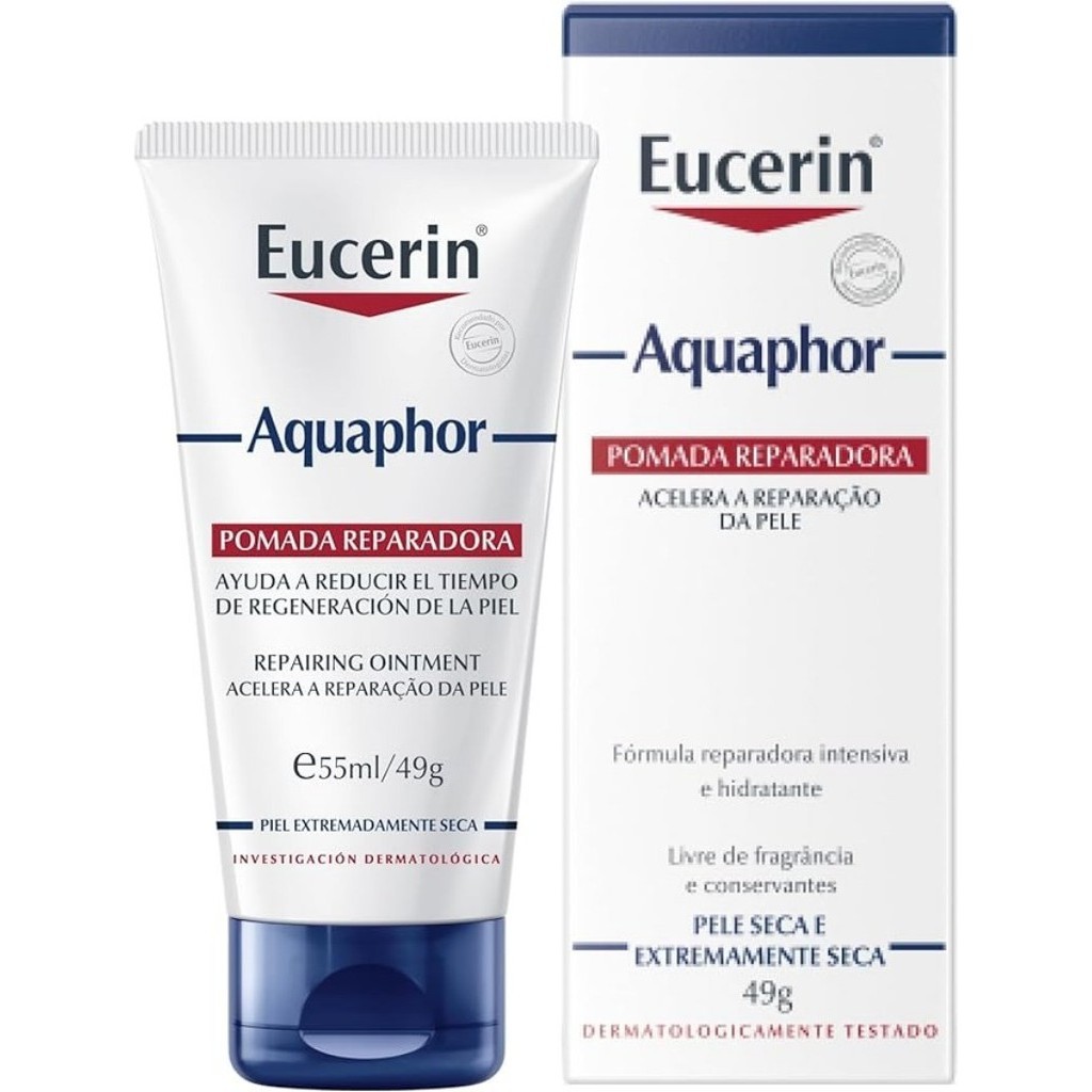 Pomada Reparadora Eucerin Aquaphor Peles Secas E Sensibilizadas Com 49G