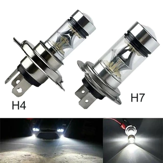 2PCS 100W H4 H7 Super Brilhante 20Smd Led Carro De Condução Diurna Lâmpada De Nevoeiro 6000K Farol Automóvel Lâmpadas De Feixe Alto Baixo