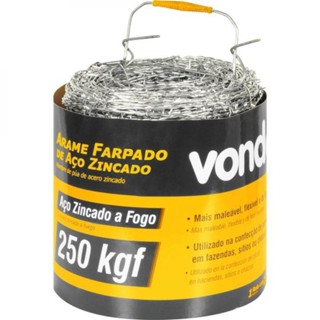 Arame farpado 250kgf rolo 250 metros - Vonder