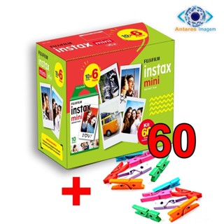 Filme Instax mini 60 FOTOS com pregador
