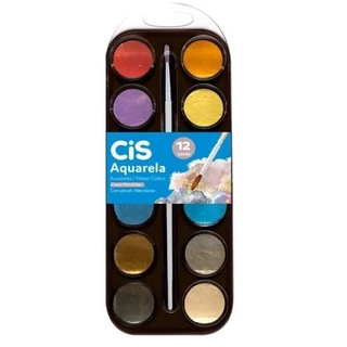 AQUARELA METALICA COM 12 CORES - CIS