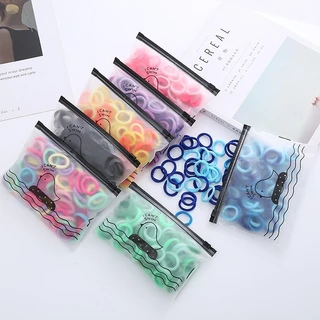 30Pcs/Set Faixas Elásticas Coloridas Para Cabelos Femininos Faixa De Borracha De Nylon Crianças Infantis - YUNY Fashion