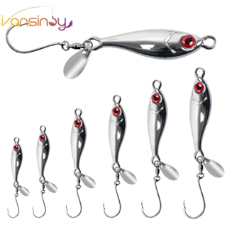 5g-40g iscas artificial micro jig de pesca Metal Tiro Longo Isca Dura Colher De Anzol Artificial Fiação De