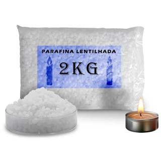 Kit Parafina Lentilhada 2kg Para fazer Velas Casamentos Aniversario Multiuso