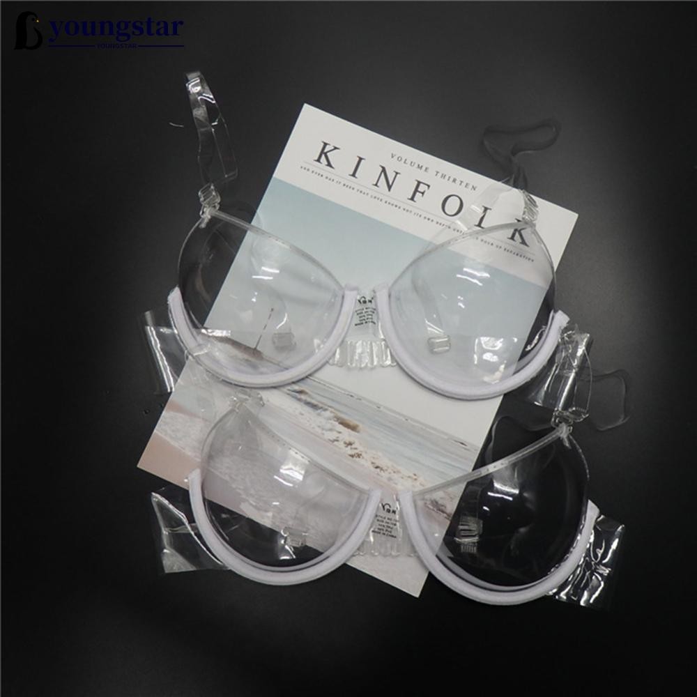 YOUNGSTAR Feminino Invisível Transparente Plástico Sexy Sutiã Descartável Roupa Interior Push Up Lingerie G5L4