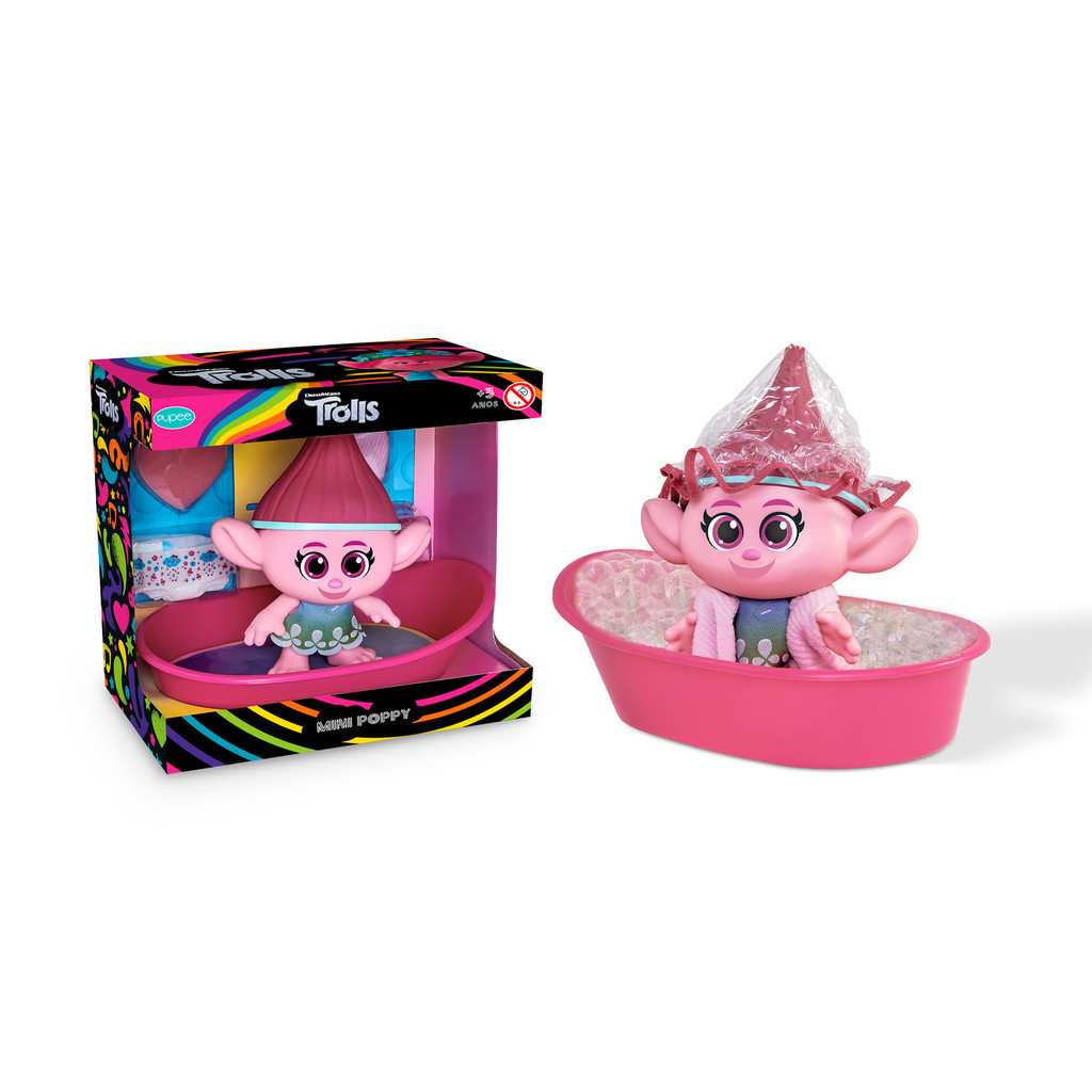 Boneca Trolls Mini Poppy Hora do Banho | Shopee Brasil