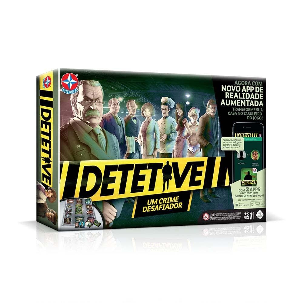 Jogo de mesa Detetive Com aplicativo Estrela