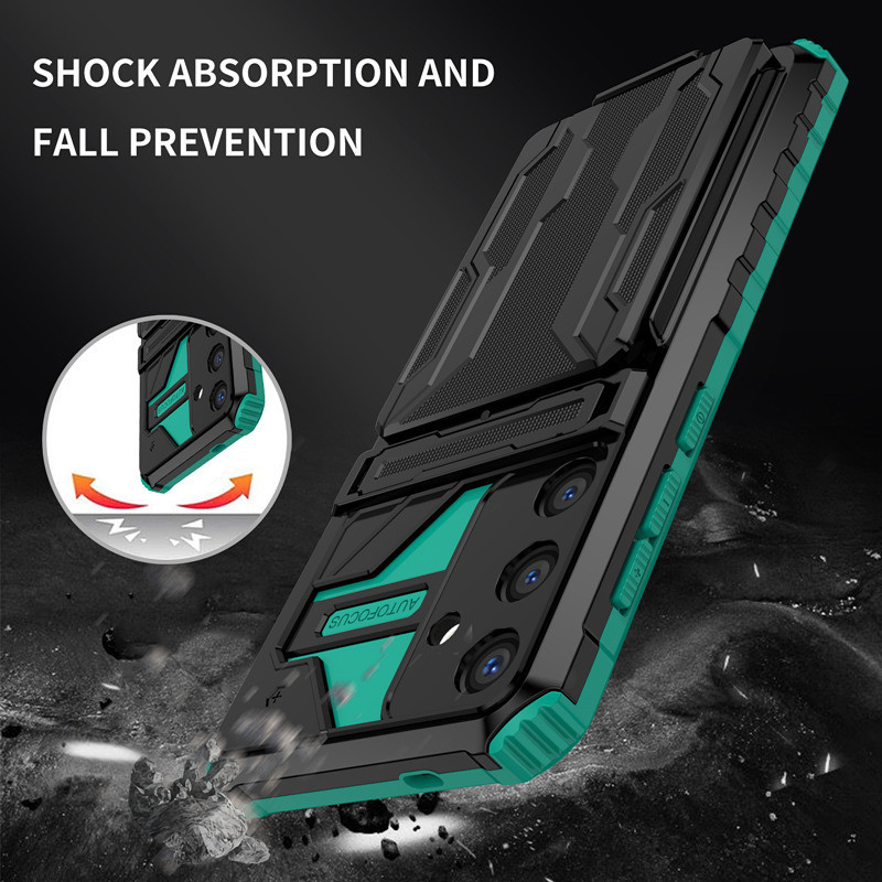 Para Samsung A05 A05S A05S A15 A25 A14 A24 A34 A54 5G/4G Capa Do Suporte De Proteção Cartão Deslizante À Prova De Choque