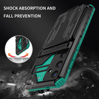 Para Samsung A05 A05S A05S A15 A25 A14 A24 A34 A54 5G/4G Capa Do Suporte De Proteção Cartão Deslizante À Prova De Choque
