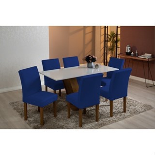 6 Capas de Cadeira Para Sala de Jantar Luxo Conforto