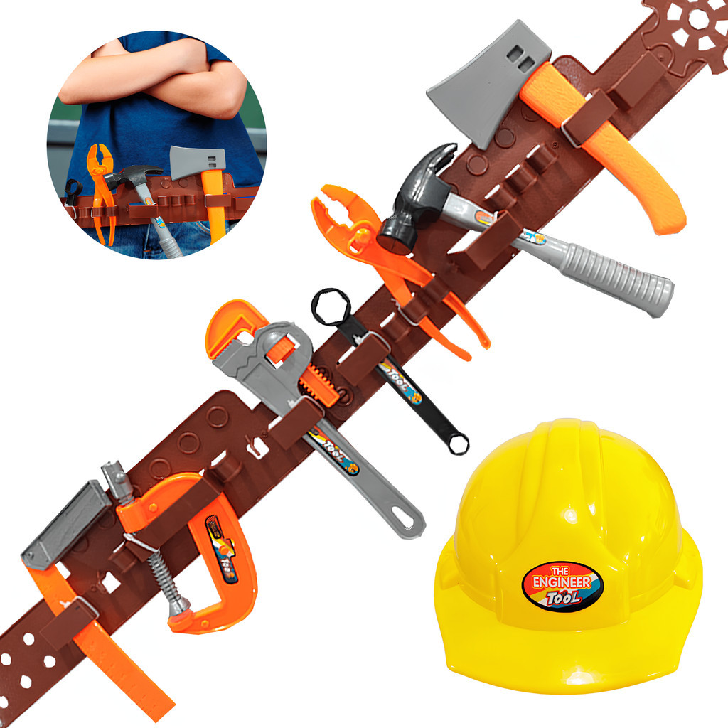 Kit Ferramentas Infantil Engenheiro Com Capacete | Shopee Brasil