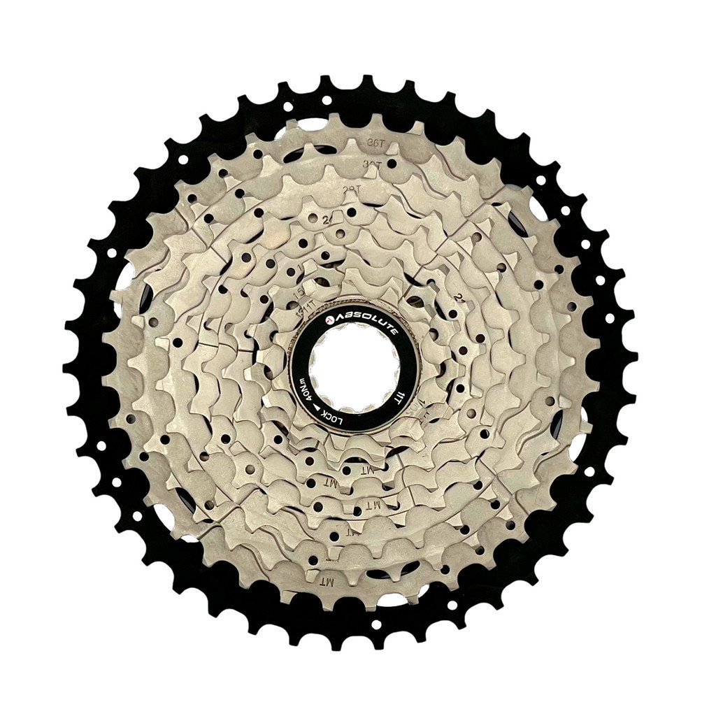 Cassete K7 10v Absolute 11/42 Prata C/ Preto 1x10v 2x10v Mtb - Serve em Shimano Deore