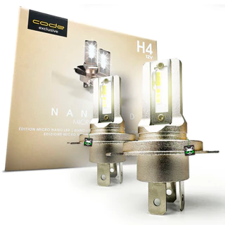 Kit Par Lâmpada Automotiva Nano Led Micro Edition 3000 Lúmens 8000K Encaixe H4 Code