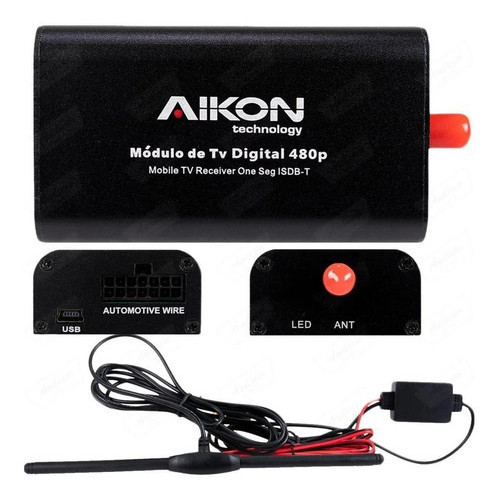 Módulo De Tv Digital Hd 480p P/ Centrais Multimídia Aikon
