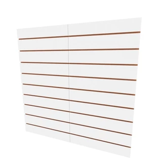 Painel canaletado canelado placa mdf branco 120x120 E-Nichos