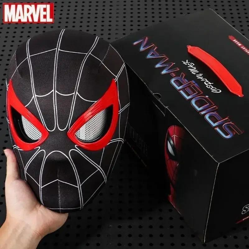 Máscara Elástica Spiderman Cosplay Com Olhos Em Movimento Headgear