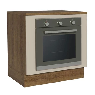Balcão para Forno de Embutir 80 x 60 cm Com Tampo Rustic/Crema Agata Madesa em Oferta na Shopee