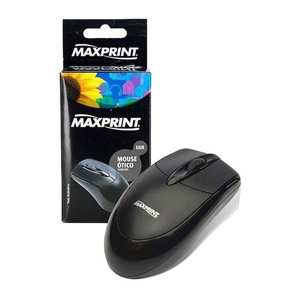 Mouse Optico Usb Maxprint - Preto