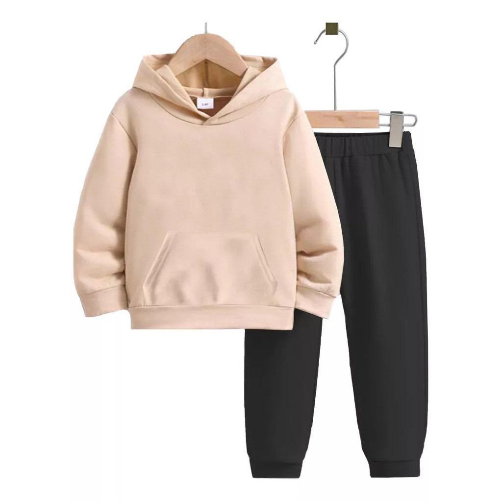 Kit Infantil Moletom Canguru Conforto Macio Capuz Frio para Menino ou Menina